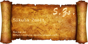 Sikula Zsolt névjegykártya